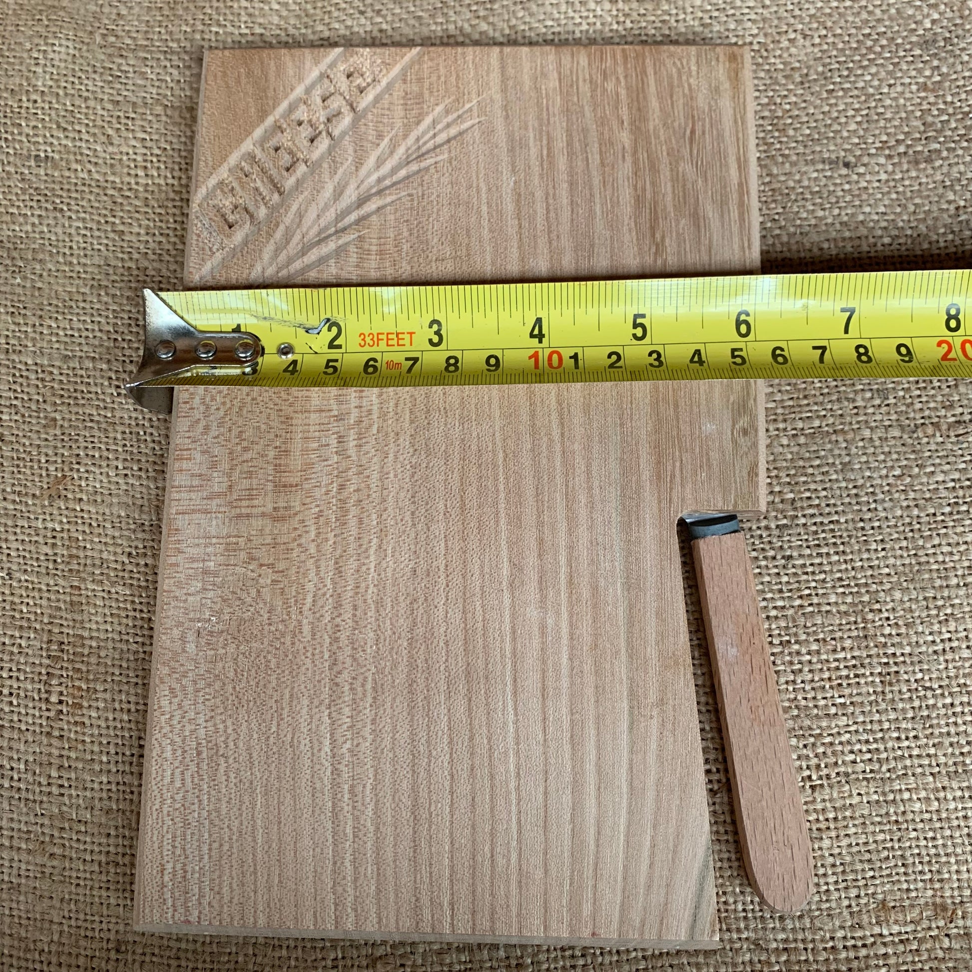 Carved Cheese Board with Knife