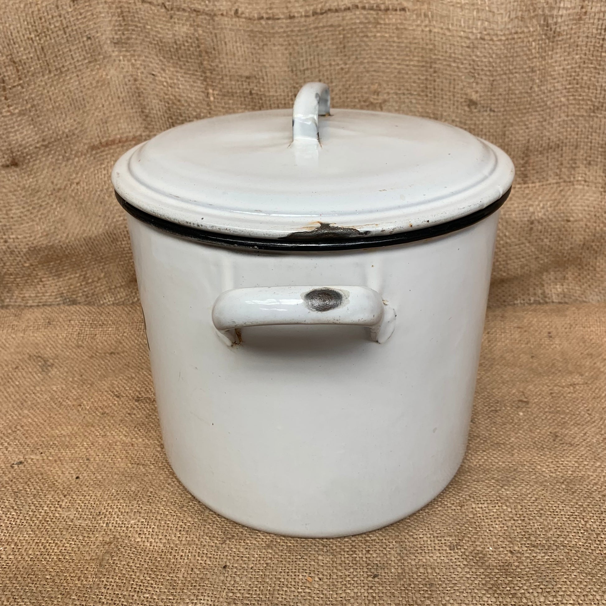 Vintage Enamel Flour Bin / Storage / Farmhouse / Cottage Kitchen