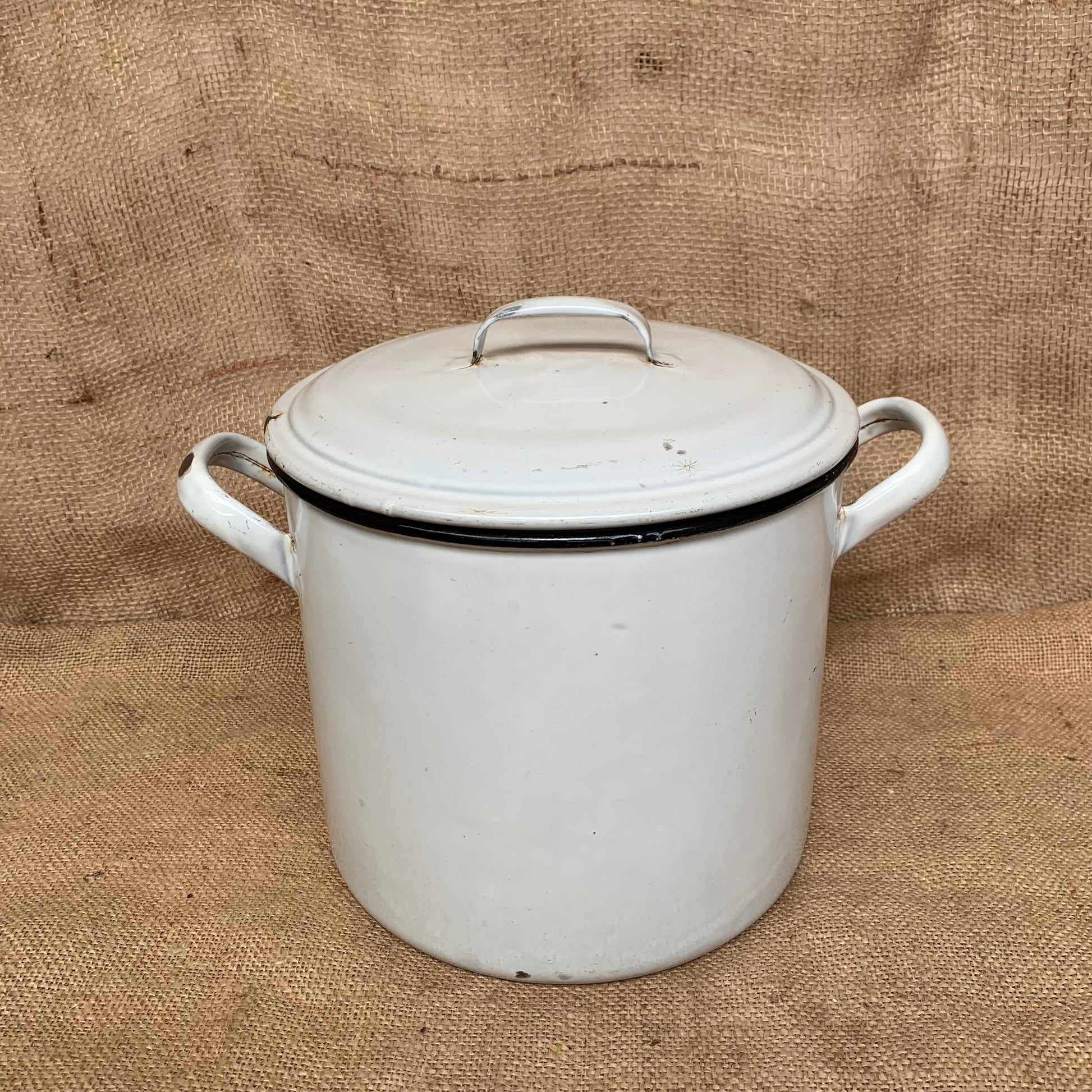 Vintage Enamel Flour Bin / Storage / Farmhouse / Cottage Kitchen