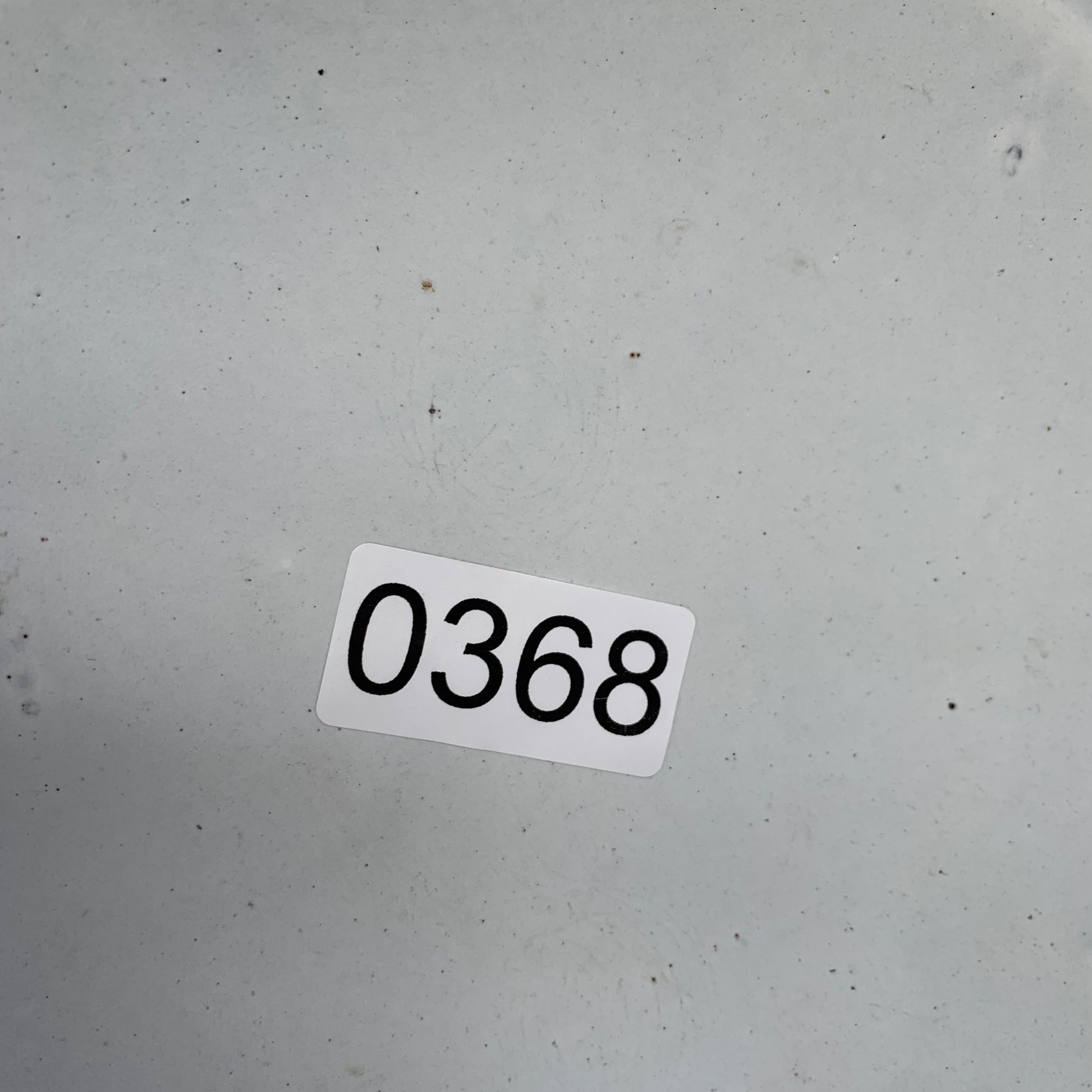 Vintage Enamel Flour Bin / Blue & White