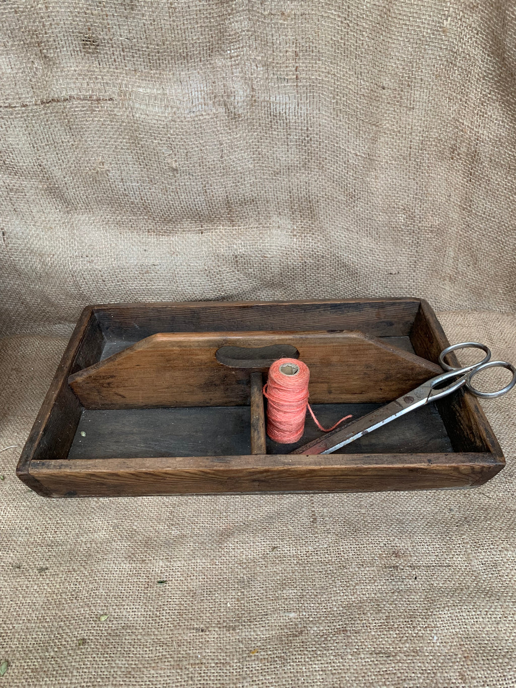 Victorian Pine Housemaid's Box, with a compartmented lift-out tray
