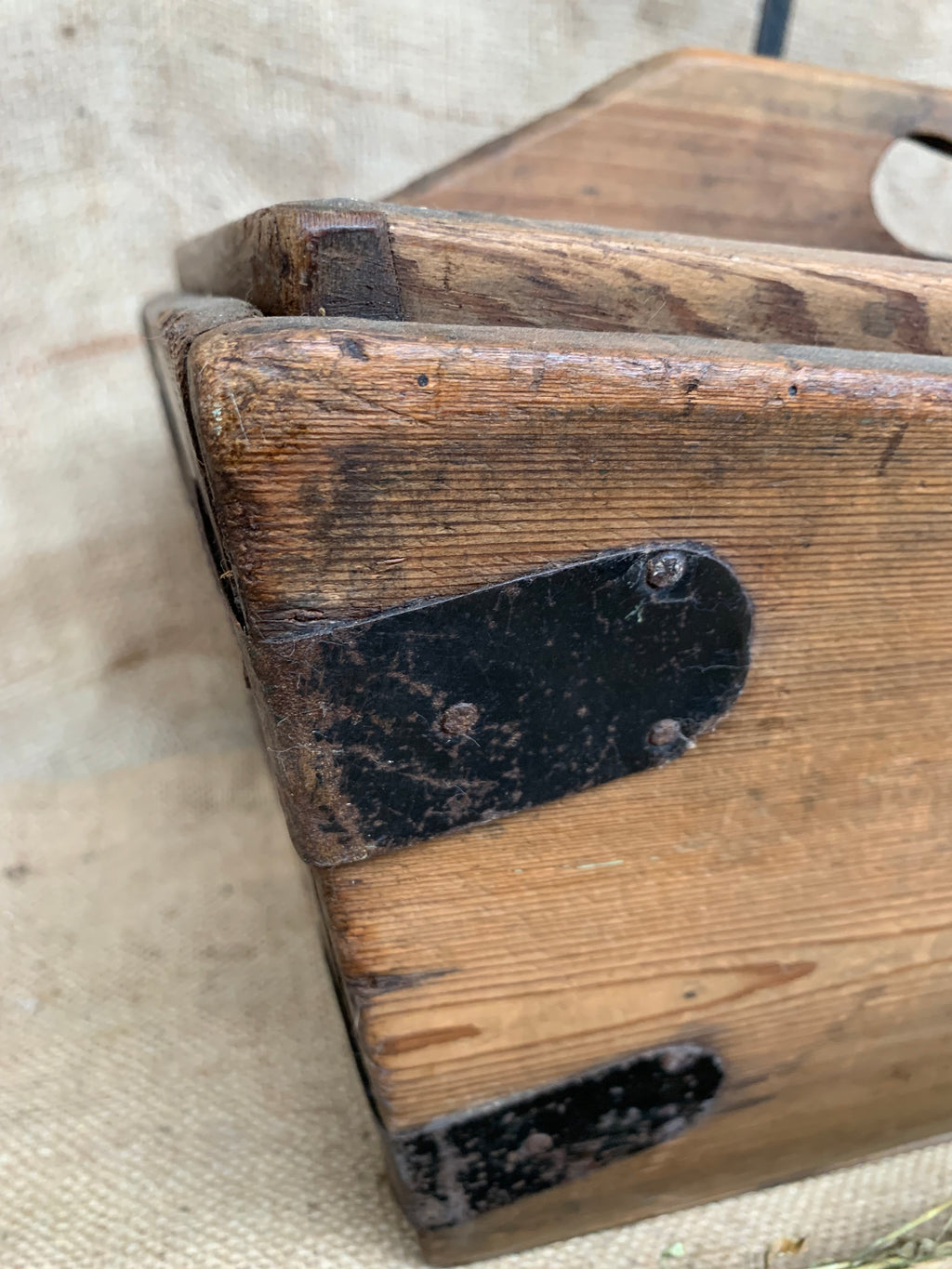 Victorian Pine Housemaid's Box, with a compartmented lift-out tray