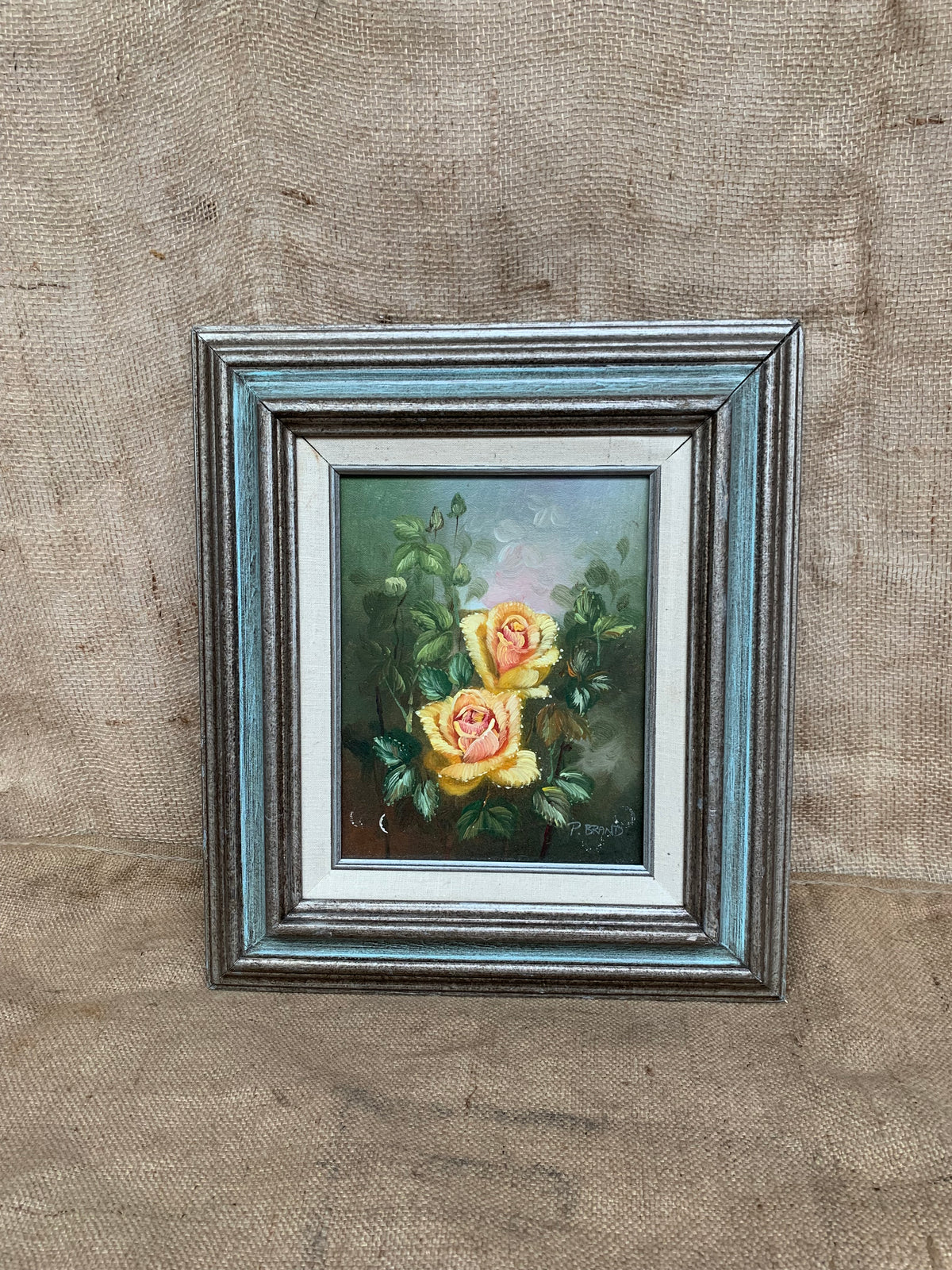 Yellow Rose Painting by Artist P. Brand
