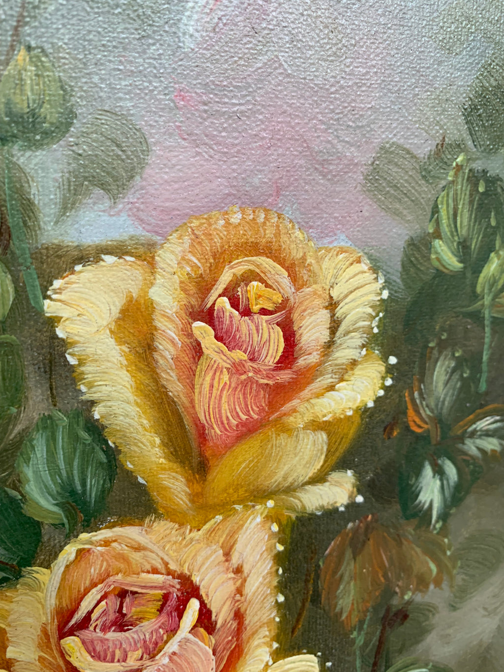 Yellow Rose Painting by Artist P. Brand