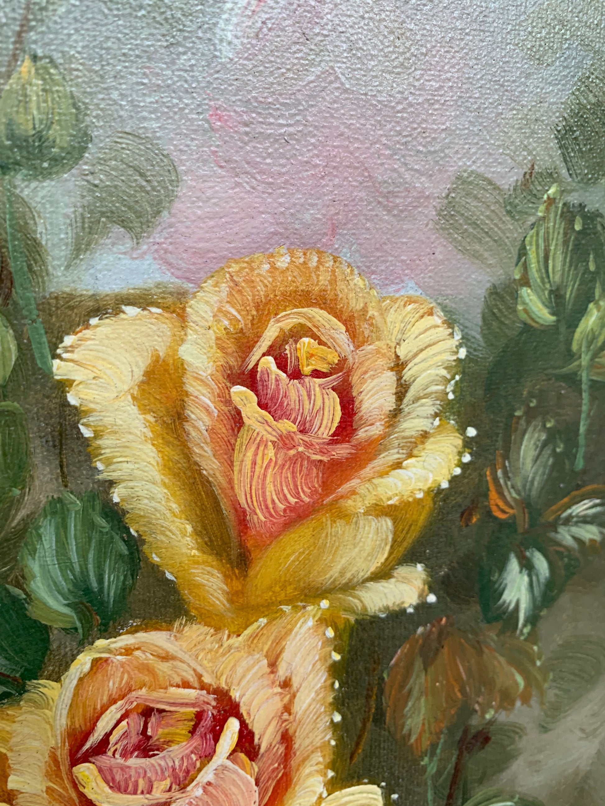 Yellow Rose Painting by Artist P. Brand