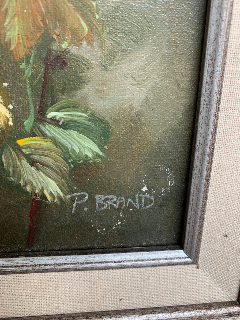 Yellow Rose Painting by Artist P. Brand