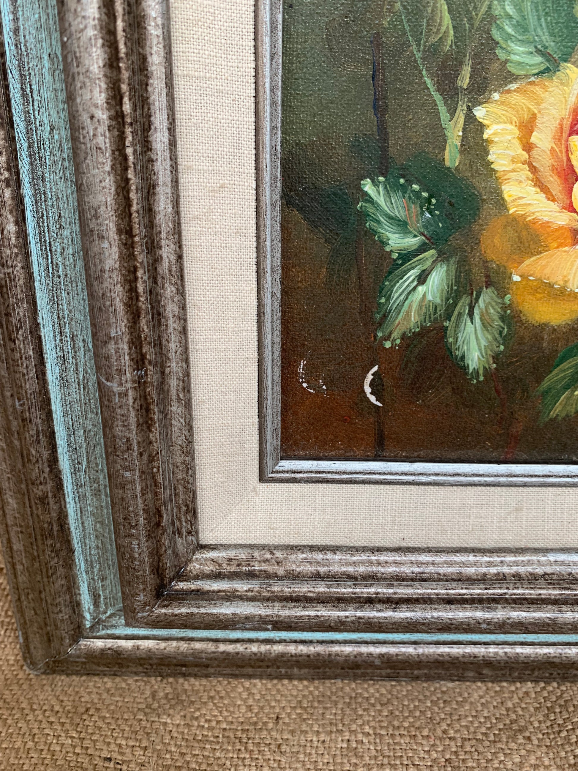 Yellow Rose Painting by Artist P. Brand