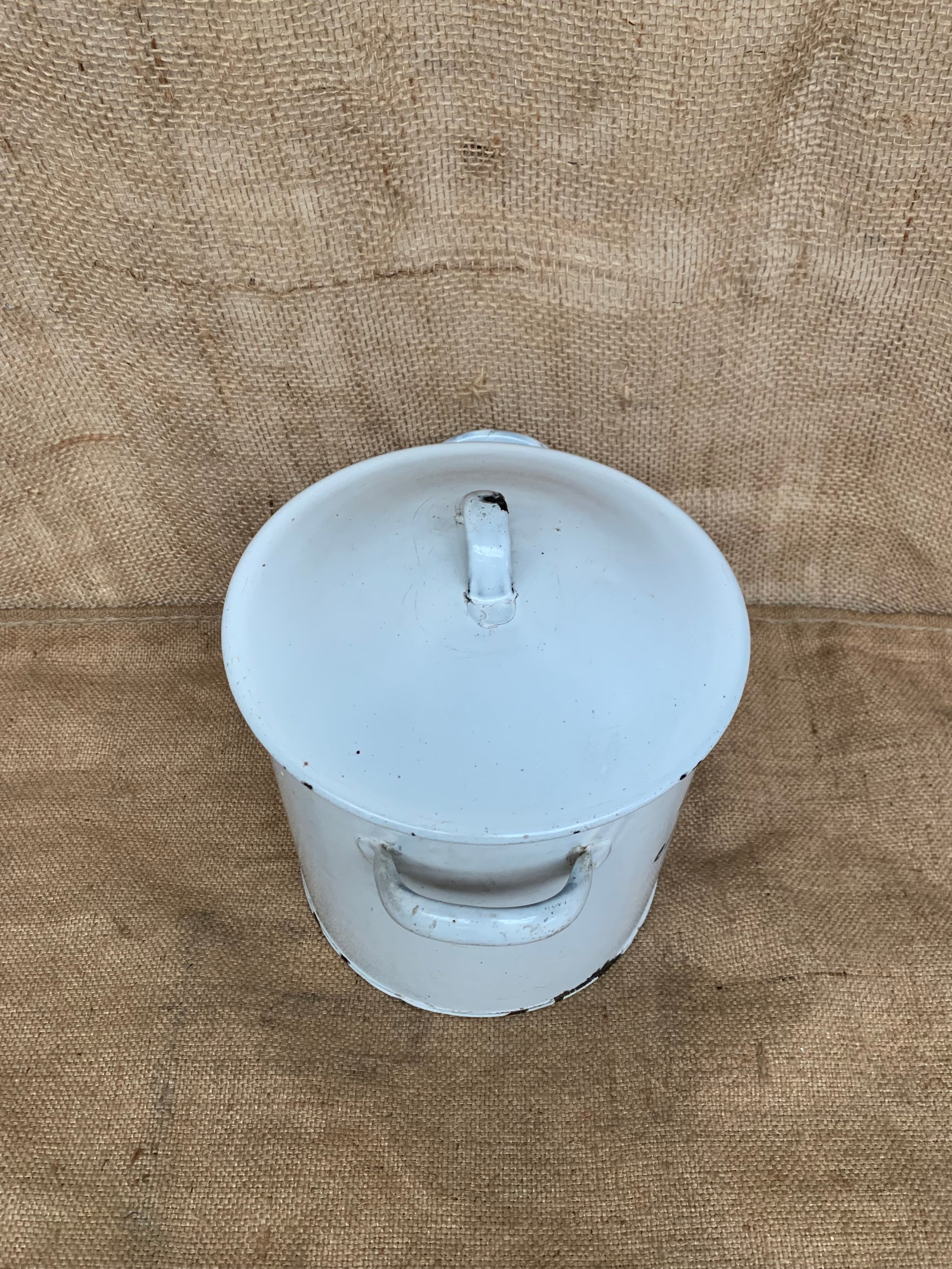 Victorian Enamel Flour Bin / Storage / Farmhouse / Cottage Kitchen