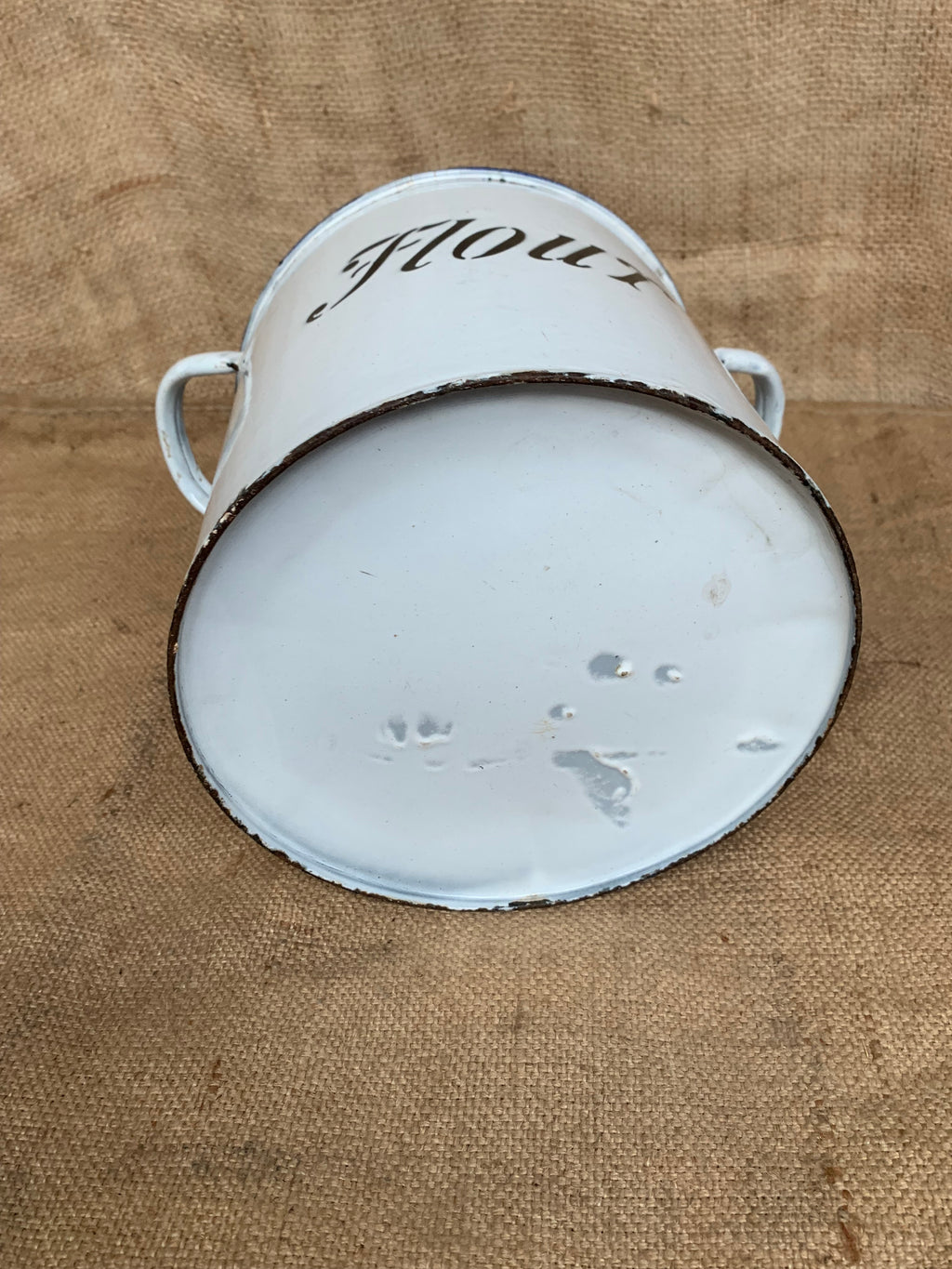 Victorian Enamel Flour Bin / Storage / Farmhouse / Cottage Kitchen