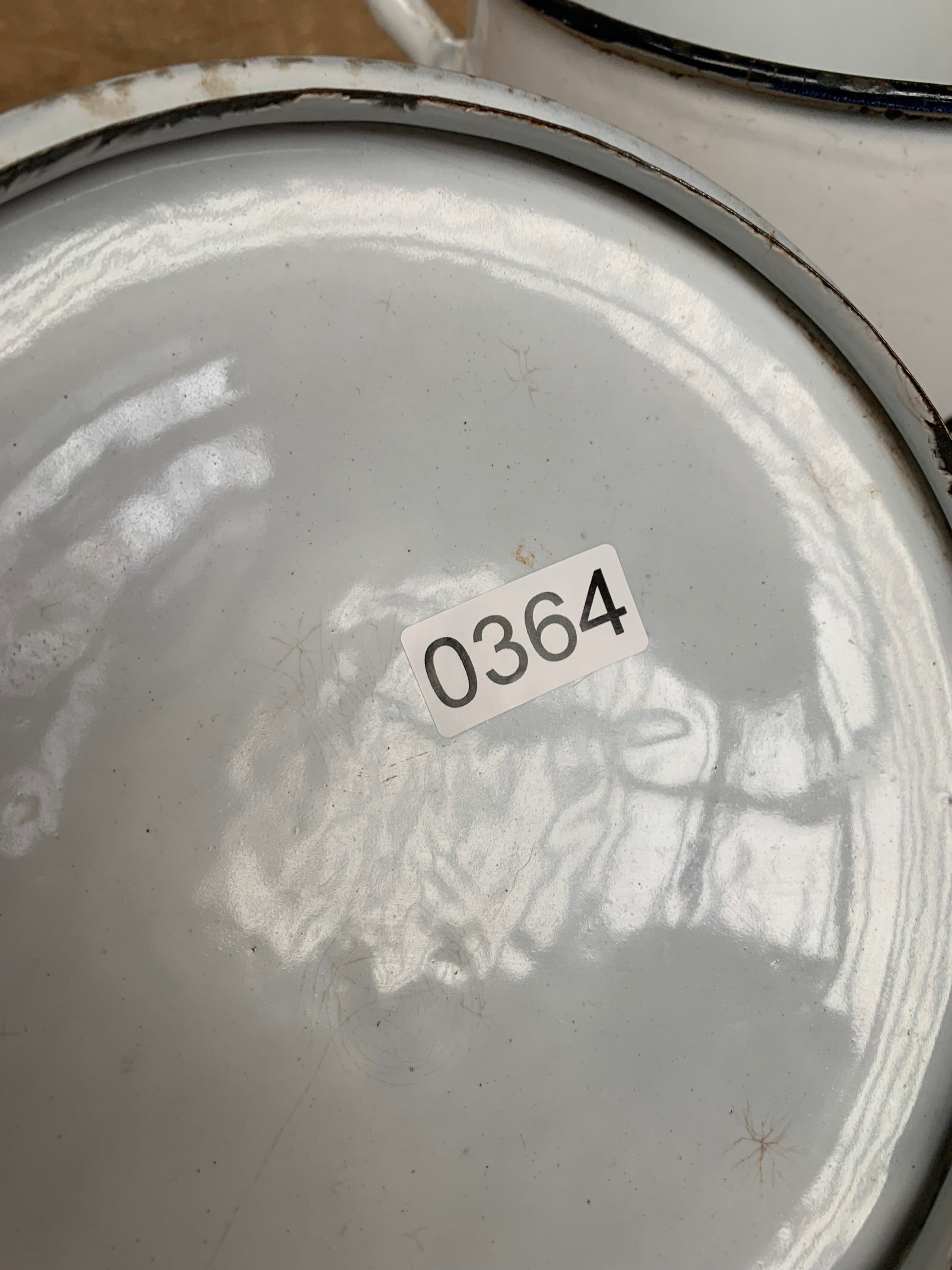 Victorian Enamel Flour Bin / Storage / Farmhouse / Cottage Kitchen