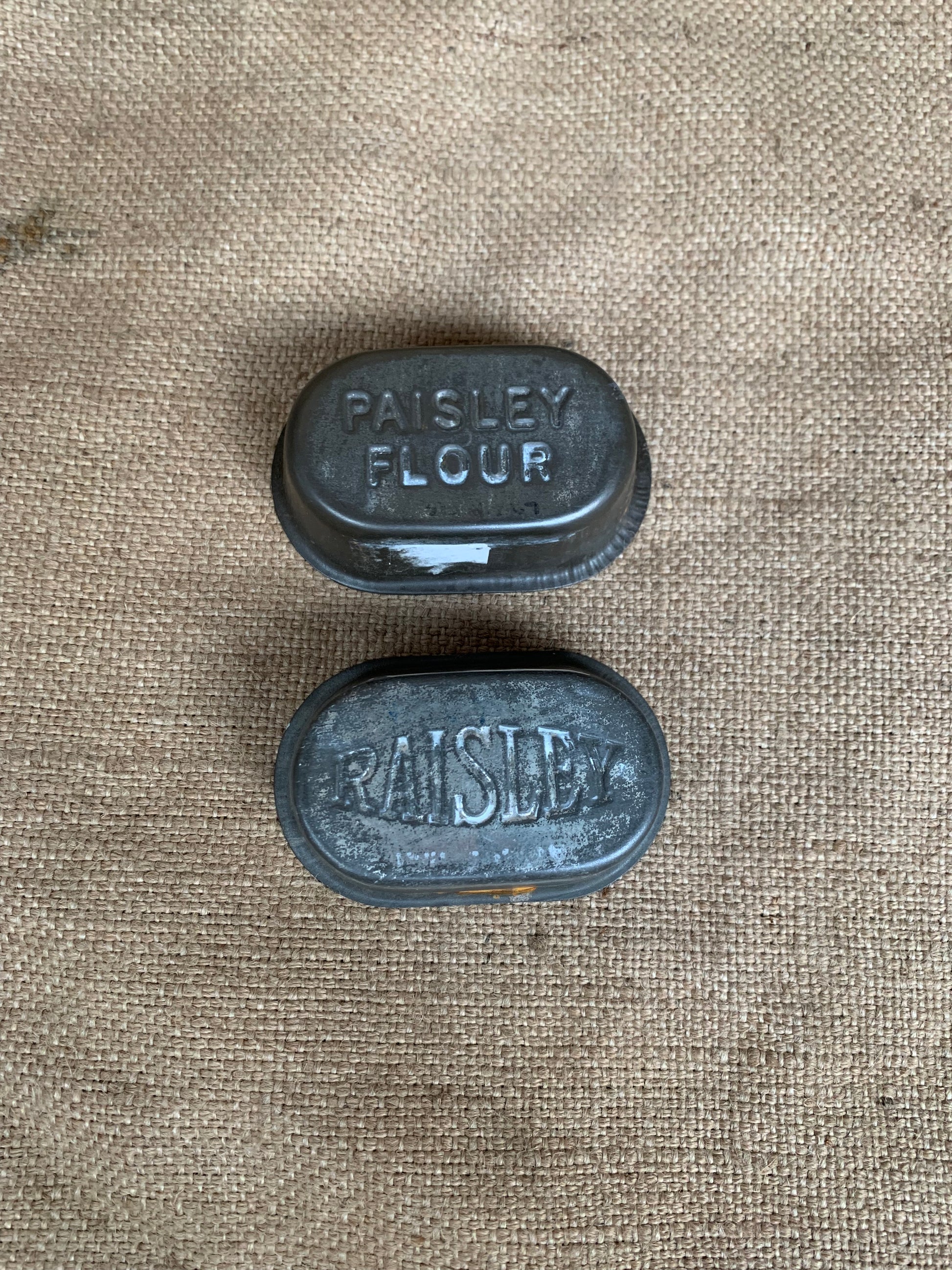 Brown & Polson - Paisley Flour & Raisley Yeast Advertising Tins