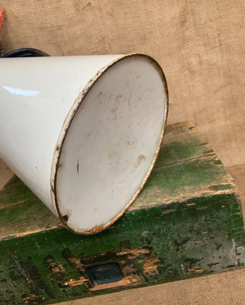 French Enamel Jug / Vase - Farmhouse - Cottage - Rustic